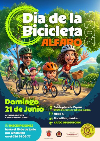 Cartel del Día de la Bicicleta de Alfaro 2026