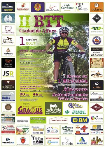 Cartel de la II BTT Ciudad de Alfaro 2017